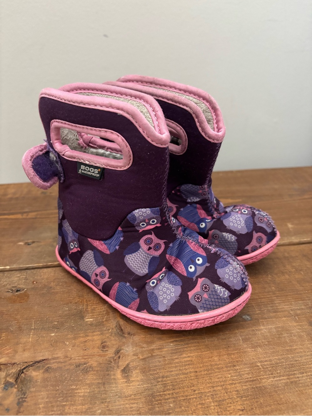 Baby Bogs Infant Waterproof Winter Snow Boots - Purple/Pink Toddler Size 7